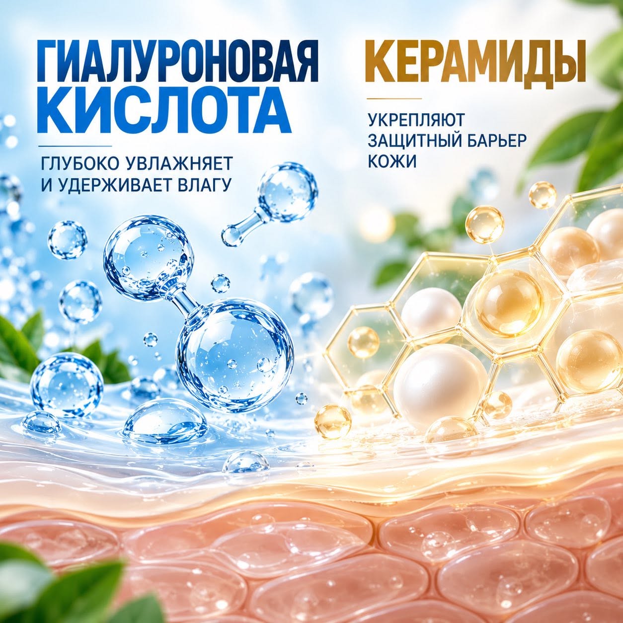 Зачем крему одновременно гиалуроновая кислота и керамиды?