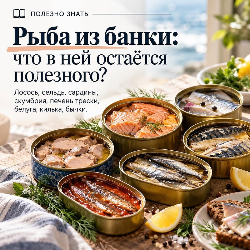 Рыба из банки: что в ней остаётся полезного?